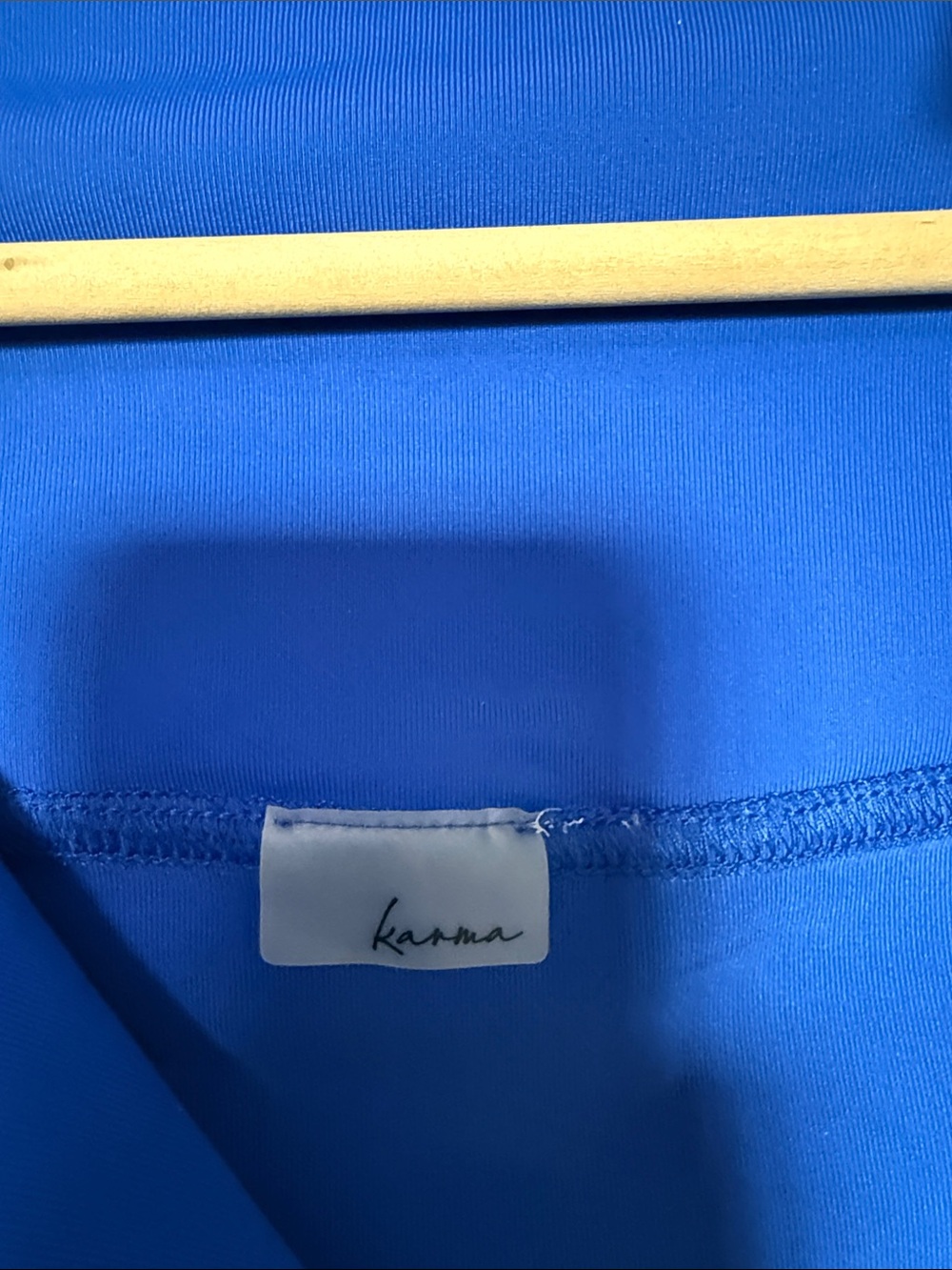 Karma Royal Blue Ruffle Long Sleeve Top - Picture 3 of 4